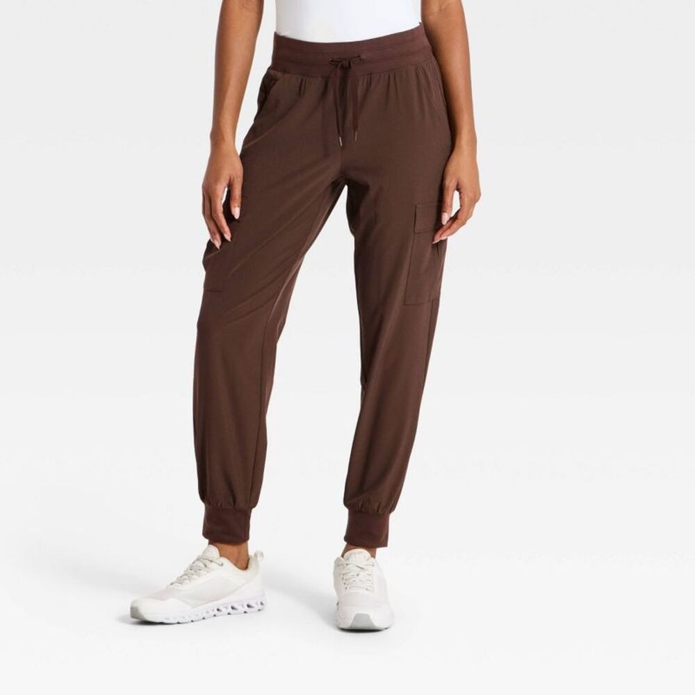 Women's Active Light Mid-Rise Jogger Pants - All In Motion Brown L